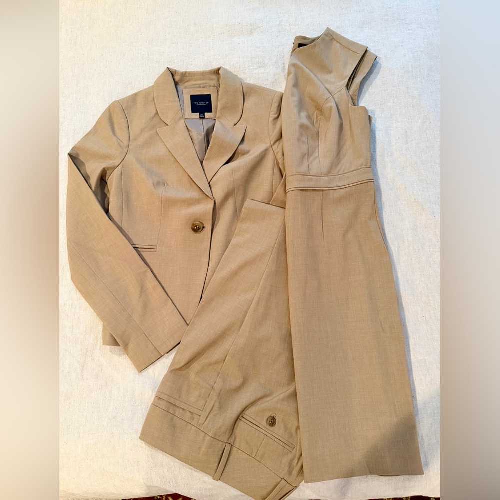 The Limited Beige 3-piece Suit Set